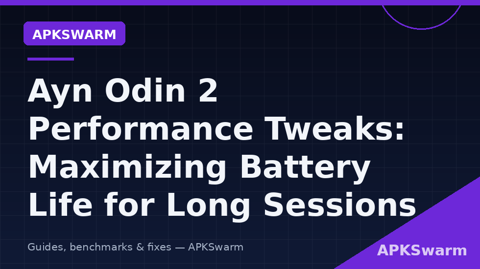 Ayn Odin 2 handheld in a long gaming session — ayn odin 2 performance tweaks battery life settings applied