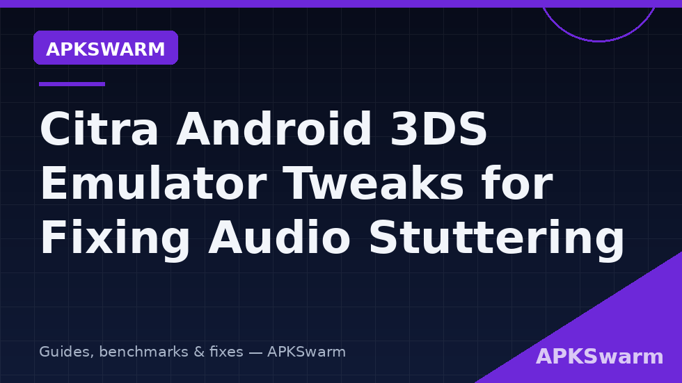Citra Android audio settings screen showing HLE audio emulation and audio stretching options for 3DS games