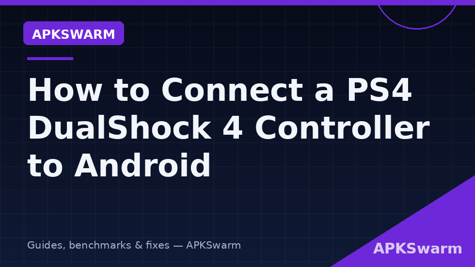 Connect PS4 DualShock 4 controller to an Android phone showing Bluetooth pairing with the flashing light bar