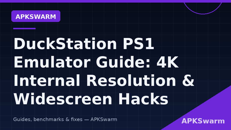 DuckStation on Android showing Graphics settings with Vulkan renderer, internal resolution scale and PGXP geometry correction