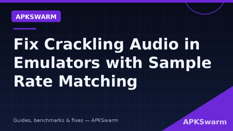 Fix Crackling Audio in Emulators with Sample Rate Matching