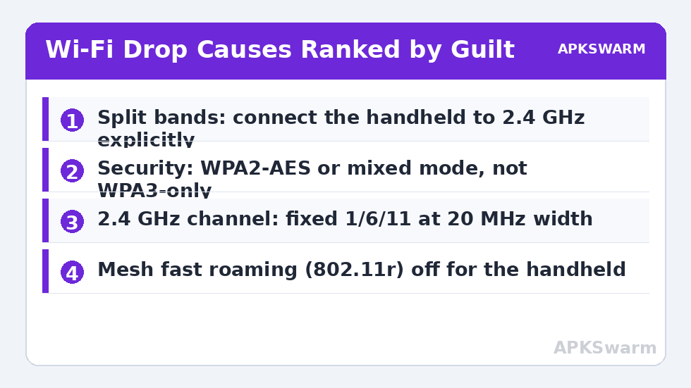 Wi-Fi Drop Causes Ranked by Guilt
