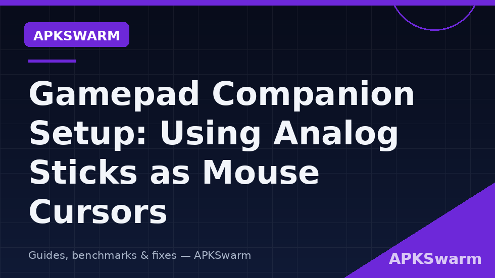 Gamepad companion analog stick mouse cursor on Android TV with on-screen pointer controlled by a controller