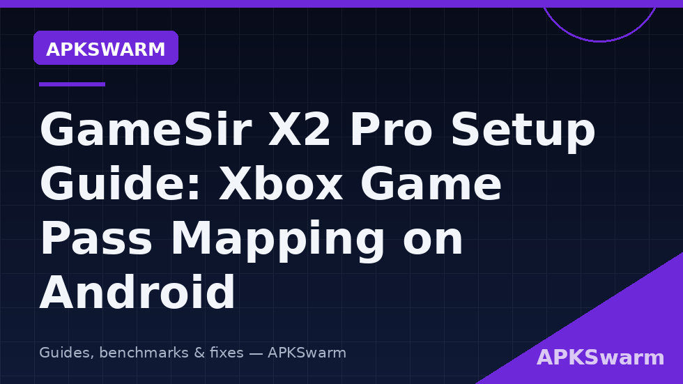 GameSir X2 Pro Android setup guide with the Xbox-licensed telescopic controller holding a phone running Game Pass