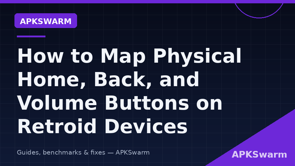 Retroid Pocket handheld with Home Back and volume buttons highlighted — map physical home back volume buttons retroid devices
