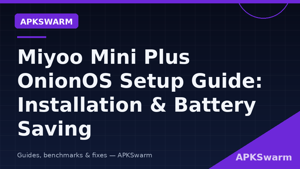 Miyoo Mini Plus running OnionOS Game Switcher — miyoo mini plus onionos setup guide installation complete