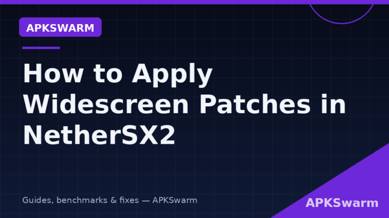 How to Apply Widescreen Patches in NetherSX2