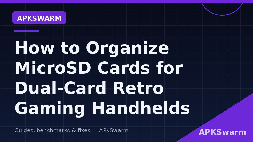 Two labelled microSD cards for a retro handheld — organize microsd card retro gaming handheld system and library split