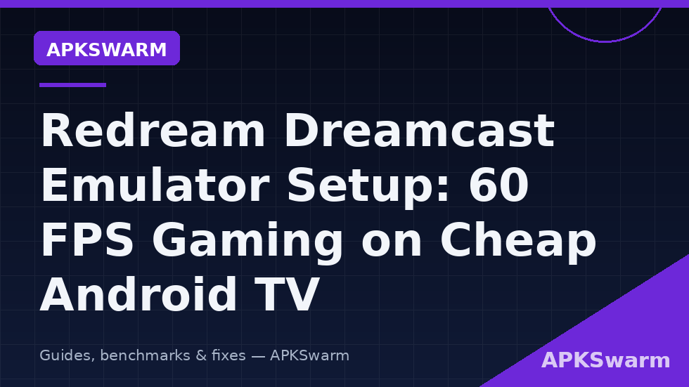 Android TV home screen showing Redream Dreamcast emulator settings for resolution scale and controller mapping