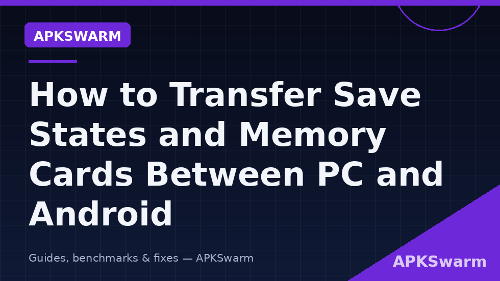 PC and Android phone showing emulator save folders for transferring memory cards and save states