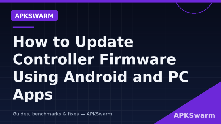 How to Update Controller Firmware Using Android and PC Apps