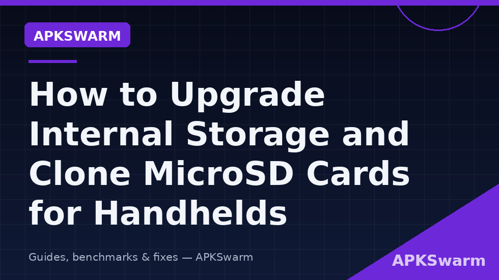 Larger microSD card replacing a full one in a retro handheld — upgrade clone microsd card retro handheld library transfer